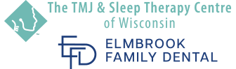 Logos for the T M J and Sleep Therapy Centre of Wisconsin and Elmbrook Family Dental